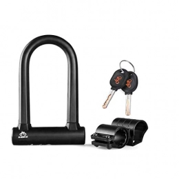 shentaotao Accessories 16mm U Bar Bike Lock Anti-theft Bicycle U Lock with Mount Bracket and 2 Keys