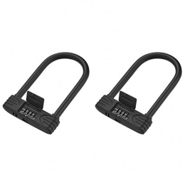 COKAMOZ Accessories 2Pcs 4 Digit Resettable Combination Bicycle Lock Mini Portable Secure Bicycle D Lock Bike Lock