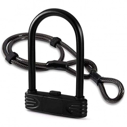 LNDDP Bike Lock 4-Digit Bicycle Bike Combination U-Lock Bike Bicycle Motorcycle Cycling Scooter Security Chain Safety Lock, Home Safety Accessories