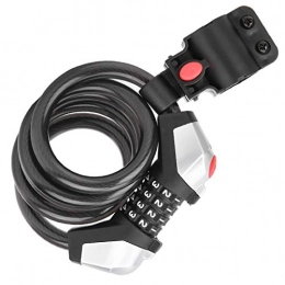 DONN Bike Lock 4 Digit Combination Password Lock, Lighting Design Sport Bike Lock Cable Portable for Bike