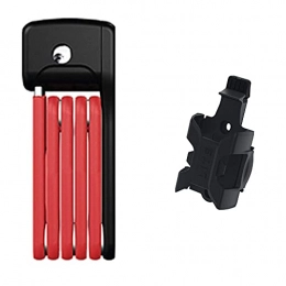 ABUS Accessories ABUS 6055 Bordo Lite Mini 6055K / 60 RD, Red, 60 cm & Halter SH 6055 Lose Transport Holder for Bicycle Lock, Black, one Size