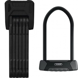 ABUS Accessories Abus 6500 / 110 BK SH Folding Lock for Unisex Adult Bicycle, Black, 110 cm & Granit XPlus 540 U-Lock 160HB230 Anti-Theft, 230 mm + USH540