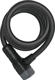 ABUS  ABUS Booster 6512K / 180 Spiral Cable Lock with SR Mount Bicycle Lock Made of Flexible Coiled Cable Security Level 4-180 cm - Black