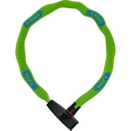 ABUS Bike Lock ABUS Catena 6806K Neon Green Chain Lock - Plastic Coated Bicycle Lock - Square Chain with ABUS Security Level 6-85 cm - Green