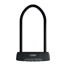 ABUS Bike Lock ABUS U-lock Granit Plus 470 + USH470 Bracket, Bike Lock with Parabolic Shackle, ABUS Security Level 12, Black