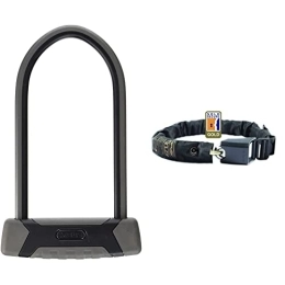 ABUS Accessories ABUS U-Lock Granit XPlus 540, Bike Lock with XPlus Cylinder, High Protection Against Theft, ABUS Security Level 15, Black / Grey & Hiplok Gold: Sold Secure Rated Wearable Chain Bicycle Lock