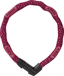ABUS Bike Lock Abus Unisex – Adult's 1385 / 75 cherry heart Chain Lock, red, 75 cm