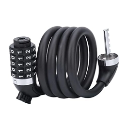 AHIN Bike Lock AHIN Bike Lock / Bicycle Lock / Cycling Lock, Cycling Cable Locks, 5-Digit Resettable Combination Lock, Waterproof, with Fixed Bracket, for Bicycle, Moto, Door, Stroller, Black, 1.5m