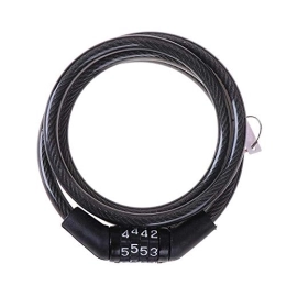 AJH Bike Lock AJH Cycling Security 4 Digit Combination Password Bike Bicycle Cable Chain Lock