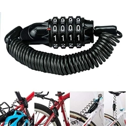 Allnice Accessories Allnice Bike Lock Cable Mini Cycling Combination Bicycle Cable Lock Portable Anti-Theft Resettable 4 Digit for Travel Luggage Locks Helmet Lock