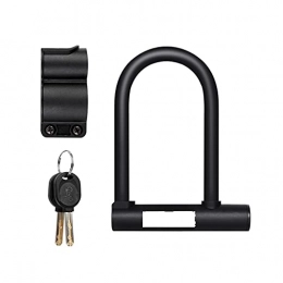 Alysays Bike Lock Alysays Useful Bicycle U Lock MTB Road Bike Wheel Lock Steel Anti-theft Safety Motorcycle Scooter Cycling Lock Bicycle Accessories convenient (Color : Black)