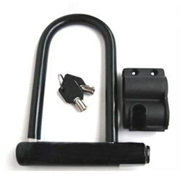 KJGHJ Bike Lock Anti-Theft Bicycle U-Lock Bike Lock On The Bike Candado Bicicleta Cadeado Bisiklet Kilidi U Lock Mtb Cycling Accessories (Color : Black)