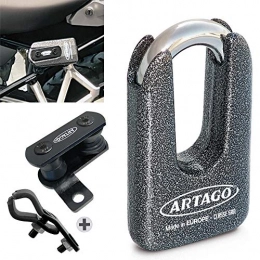 Artago Bike Lock Artago 69T1 Pack Anti-Theft Disc Lock High Security + Bracket for BMW (R1250GS, R1200GS, F850GS, F800GS, F750GS, F700GS, G310GS, F900XR), SRA Approved, Sold Secure Gold, ART4