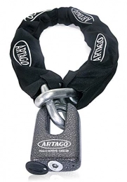 Artago Bike Lock ARTAGO 69T100 Maximum Anti-Theft Chain Lock Double Function Sold Secure Gold and SRA Approved, ø15 100 cm, Neutral, tu
