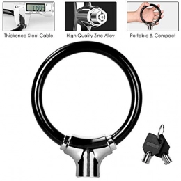 AUTOWT Accessories AutoWT Bike Frame Lock, Portable Bike Locks 12mm Mini Ring Steel Cable Lock Waterproof Cycling Motorcycle Cycle MTB Road Bike Security Lock with 2 Keys Anti-Theft