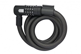 AXA  AXA Unisex's Newton 180 / 15 Code Bike Cable Lock, Matt Black, 180 mm x 15 mm