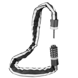 AXOINLEXER Accessories AXOINLEXER Bike Lock, Reflective Combination Chain Lock 1.5m Length Cycling Lock Anti Theft for Scooters, Mountain Bikes, Motorbikes