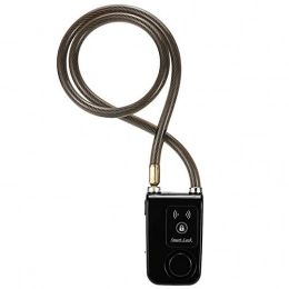 AZIXCS Accessories AZIXCS Bicycle Lock Anti-lost Alarm Keyless Bike Motorcycle Gate Door Anti Theft Alarm Phone App Control Bluetooth Smart Lock 0.2 Black