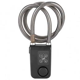 banapoy Accessories banapoy Anti-theft Alarm Lock, 110Db Bicycle Lock, Aaa Batteries Powered Waterproof Password Bicycle Lock for Outdoor Indoor