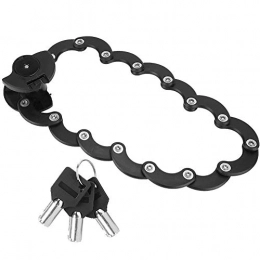 banapoy Accessories banapoy Bike Chain Lock, Anti Theft Chain Lock, Drill Resistant Lock Cylinder Cycling Folding Lock Mountain Bike Bike for Motorbike Bicycle