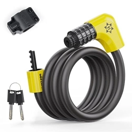 BEELORD Accessories BBEELORD Anti Theft Cable Lock 2.9' Combo+Key with Bike Mount