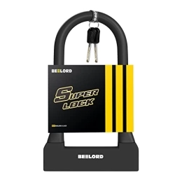 BEELORD Accessories BEELORD Bike U-Lock, Heavy Duty Anti-Theft Bicycle U Lock, 17mm Shackle with Keys, Security Lock for Bicycles, E-Bikes, Scooters