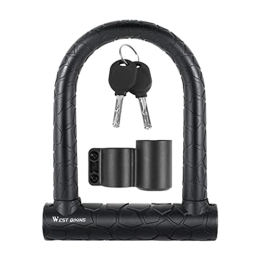 BESPORTBLE Bike Lock BESPORTBLE U Shaped Bicycle Lock Anti- theft Motorcycle Lock Bike Security Cable Lock with Keys Bicycle Accessories for Motorcycles Bikes Door (Black)