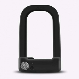BESTSOON-UL Bike Lock BESTSOON-UL Horn Alarm U-lock Bicycle Lock Motorcycle Electric Car Lock Anti-theft Bold Anti-shear Safety (Color : Black, Size : One size)
