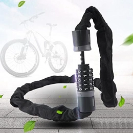  Accessories Bicycle lock, 5-digit code resettable combination heavy-duty anti-theft high-security bicycle accessories, suitable for chain locks for electric bicycles, motorcycles, and scooters