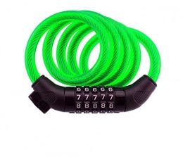 Yanxinenjoy Accessories Bicycle Lock, 5-Digit Color Combination Lock, Anti-Theft Lock, Electric car Lock, Helmet Lock-Green