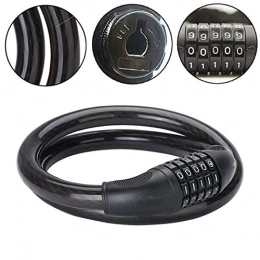 SGSG Bike Lock Bicycle Lock, 5-Digit Resettable Combination Cable Lock, 1M Bicycle Chain Flexible Steel Security Cable Lock