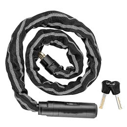 Ding&ng Accessories Bicycle Lock, 6 mm x 120 cm Thick Steel Chain Ring Lock, with Reflective Strip, Suitable for Bicycle Motorcycle Electric Bicycle
