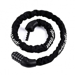 LQLQL Accessories Bicycle Lock, 90cm Universal Password Chain Lock, Anti-theft Lock, Suitable for Bicycles, Mountain Bikes, Motorcycles, Etc, black
