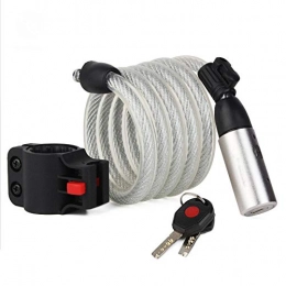 Gangkun Accessories Bicycle Lock / Anti-Theft Lock / Cable Lock / Wire Lock / Bicycle Accessories-Silver 1.5 Meters