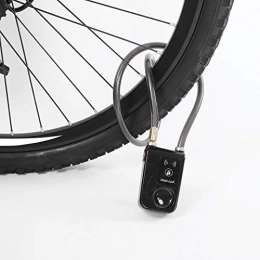 Fockety Accessories Bicycle Lock, Bike Locks, 110dB Wire Rope 80cm, Smart Security Bike Lock for Mountain Bike Folding Bike Road Bike Electric Bike