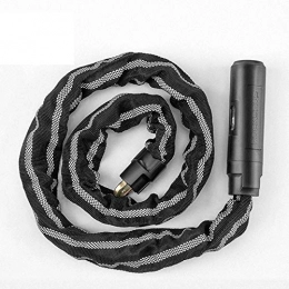 Yanxinenjoy Accessories Bicycle Lock, Chain Lock, Motorcycle Lock, Electric car Lock, Night Reflection, Thick Chain, Cloth Cover