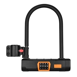  Bike Lock Bicycle Lock Digit Bicycle Chain Lock Anti-Theft and Cutting Alloy Steel Motorcycle Cycle Code Password Lock (Color : Black Size : 25 * 18cm)