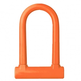 Bicycle Accessories  Bicycle lock Mountain bike lock Portable bicycle lock Anti-theft lock U-lock Motorcycle lock Suitable for outdoor bicycles, motorcycles 127mmx195mm (Color : Orange)