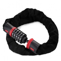 Ding&ng Bike Lock Bicycle Lock, The Bicycle Chain Lock, Password Combination Lock, with Five Digit Code for Bicycles, Motorcycles and Electric Vehicles, Length 100 cm