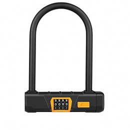 Lzcaure Accessories Bicycle Lock U-Lock 4-Digit Secure Password Bike Lock Anti-Theft Steel Multipurpose Lock For Bike Scooter Motorcycle For All Bicycle Motorbike Gate Fence (Size:A; Color:As Shown)