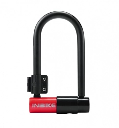 LYHELYJ Bike Lock Bicycle Lock With Key U Lock Bike Lock Anti-Theft Secure Lock With Mounting Bracket For Bicycle Accessories (Color : Red lock, Size : 17x8cm)