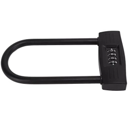 Voluxe Accessories Bicycle Number Lock, Bike Combination U Padlock Shearing Prevention Black for Electric Vehicle for Motorcycle