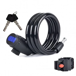 Bicycle Security Lock Bike Lock For Motorcycles Bikes Security Chain Lock Easy To Carry Anti Theft Bike Lock,Black,1.8m