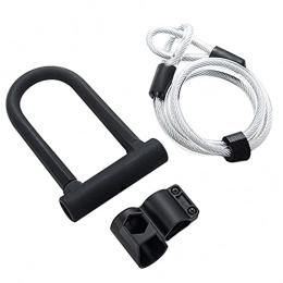 SONG Accessories Bicycle U Lock Steel Anti-Theft Road Bike Cable U-Lock Set Cycling Locks With 1.2m cable