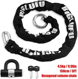 BIGLUFU Accessories BIGLUFU Bike Lock Chain Heavy Duty Scooter Bicycle Motorcycle Motorbike Locks Security Chains Long, Ideal for Generator, Gates, Fences, Skateboards and Stroller