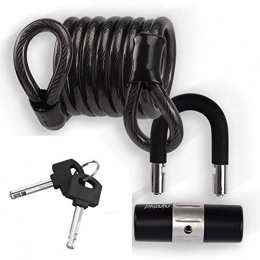 BIGLUFU Accessories BIGLUFU Bike Lock Scooter Bicycle Motorcycle Cable Chain Locks, 0.5" / 12mm Diameter, 4ft / 6ft Long, 5-Digit Coiled Secure Combinations, Heavy Duty Cables Resettable (1.2m / 4ft with U lock)