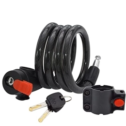 PURRL Bike Lock Bike Anti Theft Coiled Cable Lock, Multiple Security Levels of Bicycle Cable Locks with Keys and Mounting Bracket Secure for Bikes Rack Locks by Mountain Bike Road Bike Commuter Bike little surprise