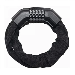 Generic Bike Lock Bike / bicycle Chain Lock / cycling Chain Lock-5 Digit Combination / no Key Password Safety Anti-theft Motorcycle Door Strong and Durable