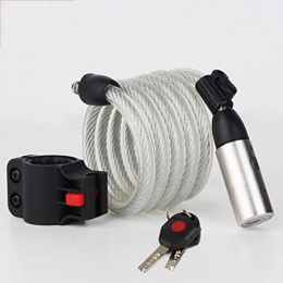 CCCYT Bike Lock Bike Cable Lock with 2 Keys and Mounting Bracket High Security for Outdoor Cycling Bicycle Motorcycle