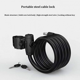 CCCYT Accessories Bike Cable Lock with 2 Keys High Security Anti-Theft Bicycle Padlock for Bicycles, Motorcycles